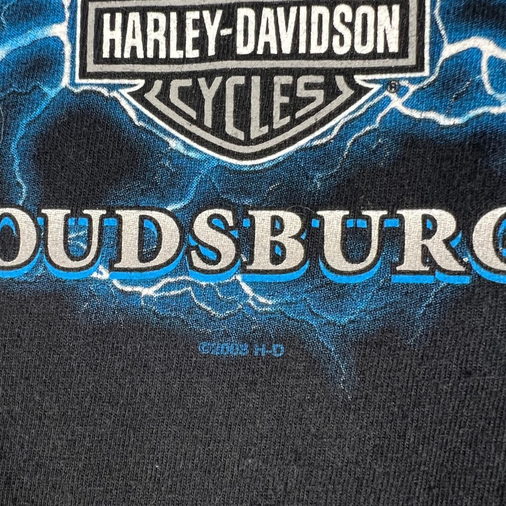 Harley-Davidson I Love My Wife Funny Lightning Graphic T-Shirt Black 2XL Y2K - Picture 3 of 7